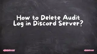 How to Delete Audit Log in Discord Server?