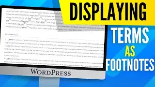 How to Display Glossary Terms As Footnotes | WordPress