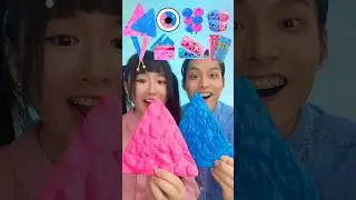 Random Blue Pink Food MUKBANG ASMR 🐳🌸💧🎀❄️