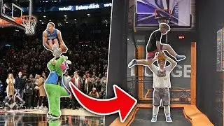 The GREATEST NBA Dunk Contest DUNKS EVER! Recreated on TRAMPOLINE BASKETBALL