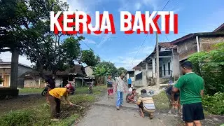 Kerja bakti di hari minggu , suasana pedesaan !