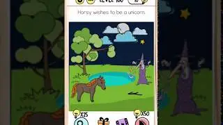 Brain Test 160 Horsy wishes to be a unicorn Answers