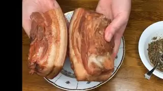 Вкуснее колбасы!  Грудинка свиная в луковой шелухе.Рецепты на каждый день