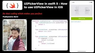 UIPickerView in swift 5 : How to use UIPickerView in iOS