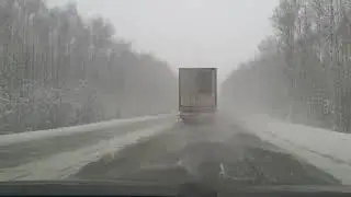 Трасса М5 Урал.МЧС предупреждает.Зима 2021 Пенза,Рязань,Снегопад,экстрим.