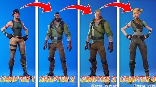 Evolution of All Default Skins in Fortnite battle royale (Chapter 1 Season 1 - Chapter 4 Season 1)