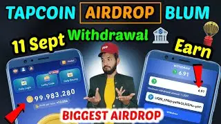 Tapcoins Airdrops 🤯 | Tapcoins withdrawal 💵 |Blum new updates memepad | Tapcoin 11Sept airdrop