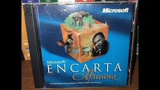 Exploring the first edition of Microsoft Encarta Africana from 1999 using Virtualbox and Windows XP.