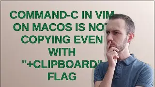 Command-C in vim on macOS is not copying even with +clipboard flag