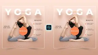 Yoga Flyer Social Media Post Design in Tutorial Photoshop