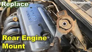 Rear Motor Mount Replacement 2002 - 2008 Toyota Corolla / How to Inspect Engine Mounts