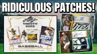 THE MOST INSANE PATCHES... | 2023 Leaf Trinity Baseball Hobby Box Review