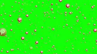 Pinterest Logo Flying | 4K Green Screen Background Video | Free Download