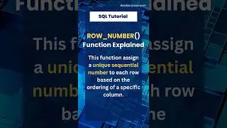 SQL Tutorial: ROW_NUMBER() Function Explained #sql #sqltutorial #sqlfunctions  #row_number