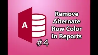 How To Remove An Alternate Row Color In A Report In Mircosoft Access