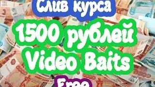 1500 рублей в день. Слив курса. Закачка видео Video Baits