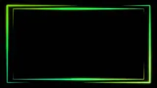 Beautiful GREEN NEON FRAME | Overly | Glowing Border | Loop Video Abstract Animated Template