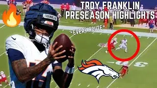 Troy Franklin EVERY ROUTE from NFL Preseason 2024 👀🔥|| NFL Preseason Highlights ||