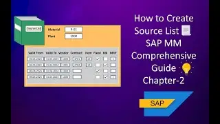 How to Create Source List📃 in SAP MM Comprehensive Guide Chapter 2 #SAPMM #SourceList #SAPTutorial