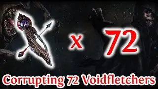 PATH OF EXILE 3.14 - CORRUPTING 72 VOIDFLETCHER QUIVERS - UBER ELDER DROP - 26 EXALTED ORB GAMBLE!!