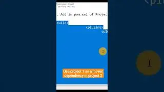 Use Maven project 1 as a dependency in Maven project 2   