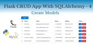 Flask CRUD Application With SQLAlchemy - Create Models - 4