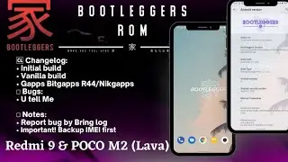 Review Custom Rom Bootlegger 5.8 Alpha Android 11 | Redmi 9 |9 prime | Poco M2