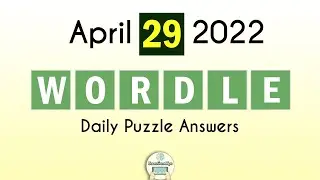 Wordle April 29 2022 Answer 