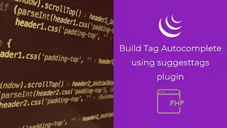 Build Suggest Tag using suggesttags jquery plugin