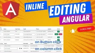 Inline Table Editing Angular | angular tutorials | Angular 17