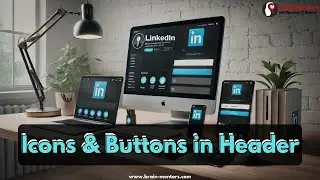 Icons & Buttons in Header |  Building a LinkedIn Clone Project with HTML & CSS #6