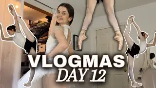 VLOGMAS day 12 | GRWM, ballerina makeup, ballet class online at home, trying a beginner pointe class