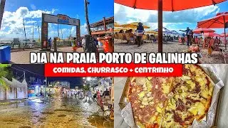 VLOG DIA NA PRAIA EM PORTO DE GALINHAS, CENTRINHO E COMIDAS