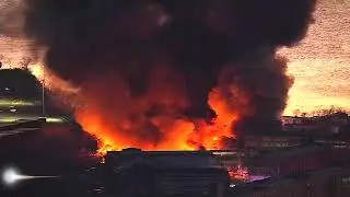 100 New Jersey firefighters battle blaze at former Singer sewing machine factory