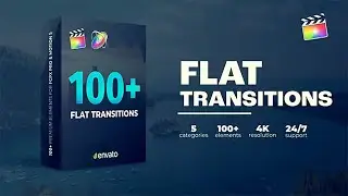 Flat Transitions FCPX ( Final Cut Pro X & Apple Motion Template )