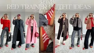 RED TRAINERS WAYS TO WEAR ! HOW TO STYLE RED TRAINERS! Winter outfit ideas! | India Moon