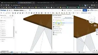 Onshape Modern Table Design Pt. 5 Adding Beam Tool