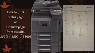 Kyocera Taskalfa 3500i || How to print & check counter  of kyocera taskalfa 3500i | 4500i | 5500i