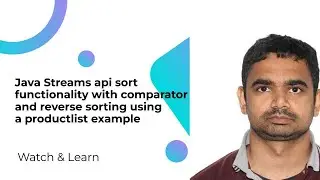 Java Streams api sort functionality with comparator and reverse sorting using a productlist example