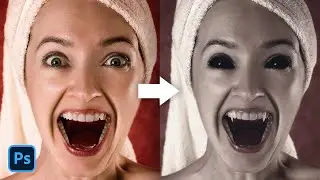 Change your eyes into Scary Vampire eyes in Photoshop