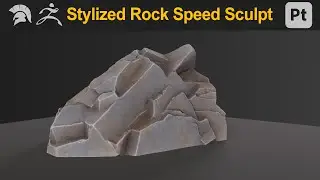 Rock Speed Sculpt in Zbrush with Texturing