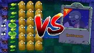 CRAZY 100 TALL-NUT vs INVISI-GHOUL| Plants vs Zombies