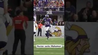 Danielle Hunter celebrates after sacking Patrick Mahomes! #skol #minnesotavikings