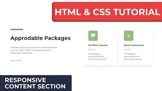 HTML & CSS Responsive Content Section |  IT Programmer