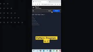 Pattern Printing Program in C #shortsfeed #viralvideo #youtubeshorts #viral #coding #trending