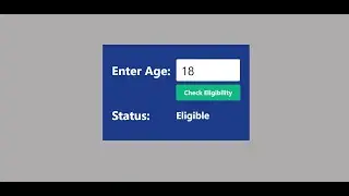 Voting App - Check Eligibility with React Hooks