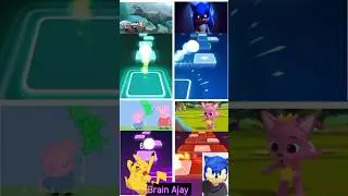 Lightning Mcqueen, Sonic Exe, Peppa Pig, Pinkfong X Coffin Dance Tiles Hop Part 300 