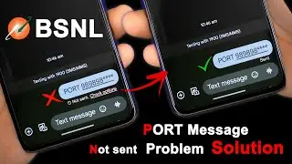 BSNL Port Message Not Sent, bsnl port message sending failed, bsnl port message failed