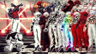 [KOF Mugen] Orochi Iori XIII WF Vs 8 Ultimate Bosses Orochi, 8 Rugal Team