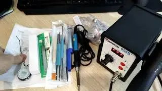 Недорогой паяльный фен 858D+ комплект для пайки с AliExpress.